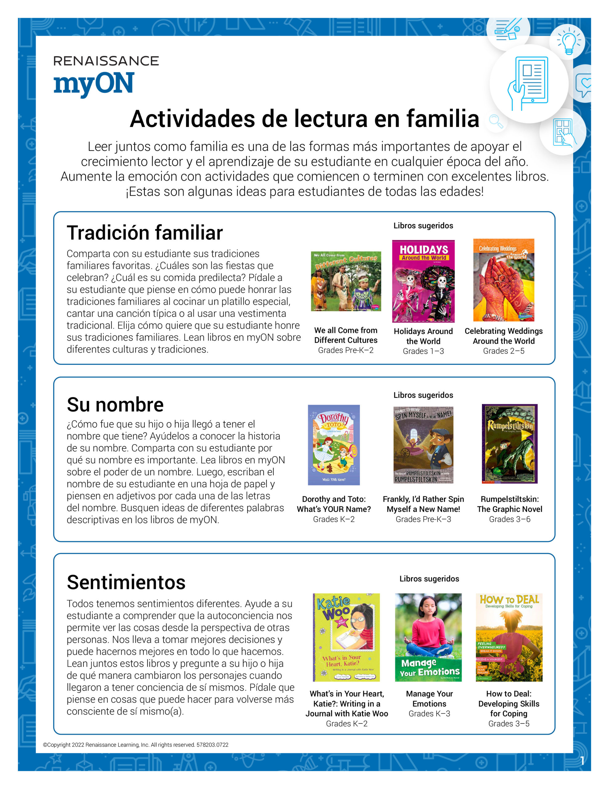 Family Reading Activities (Spanish)